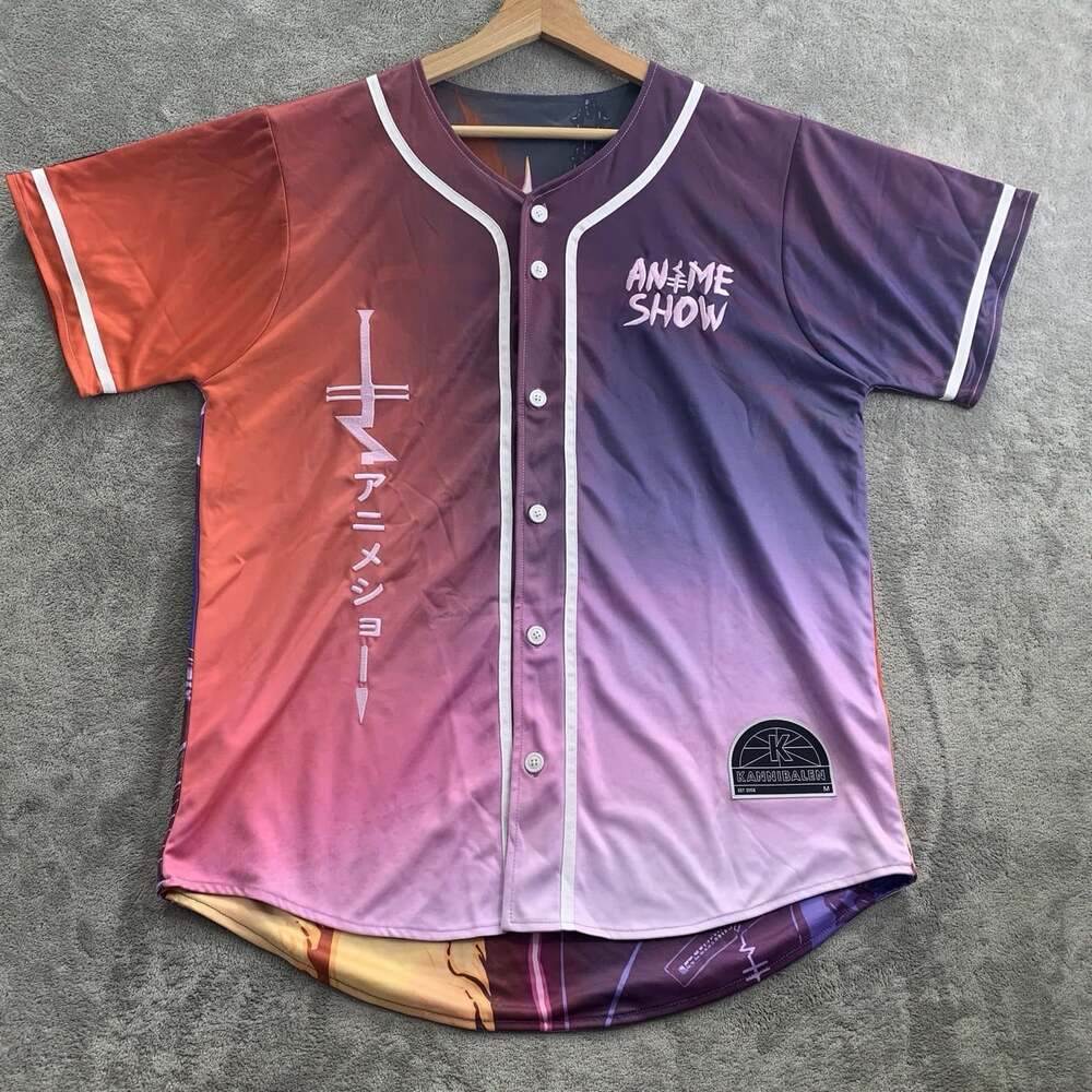 BTSM Jersey Men Medium Reversible Anime Show Baseball Rave Kannibalen EDM Music